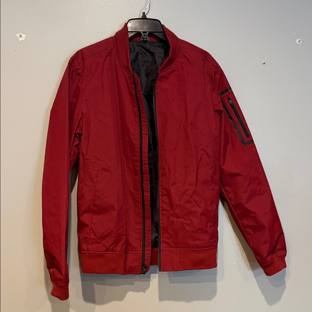 Classic Red Men's Bomber Jacket
